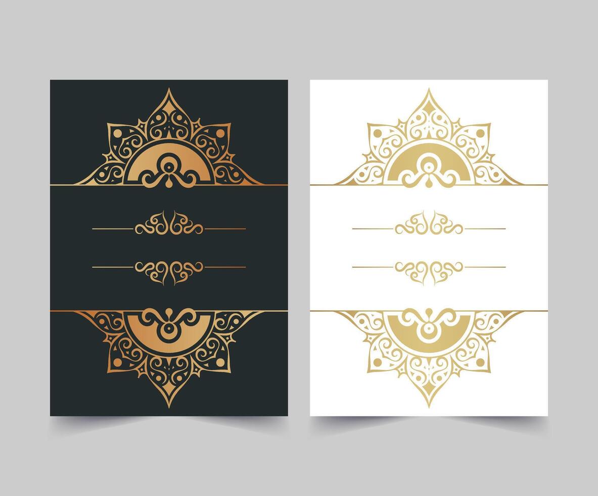 elegant cover background with mandala texture. vector