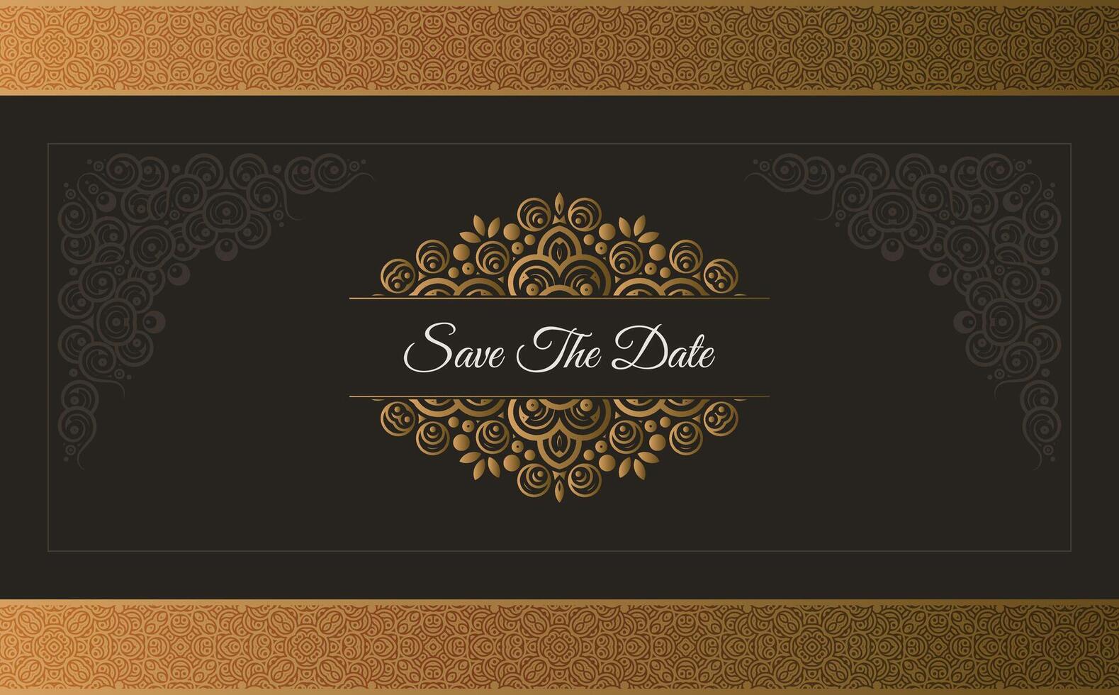 luxury retro invitation background style ornamental pattern design template vector
