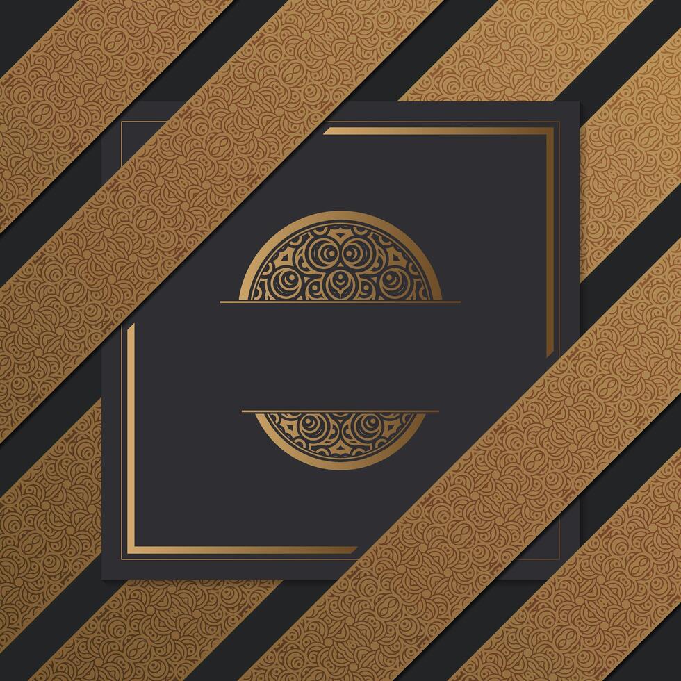 Luxury retro calligraphy square ornament frame line vector