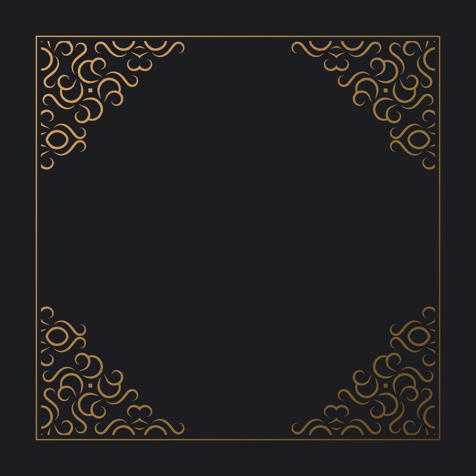 Elegant gold decorative frame design. vector