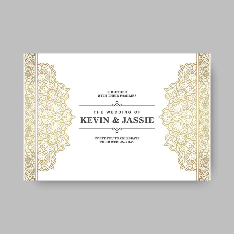 Elegant wedding invitation card template design. vector