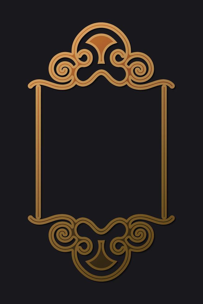 Elegant gold decorative frame art design background vector