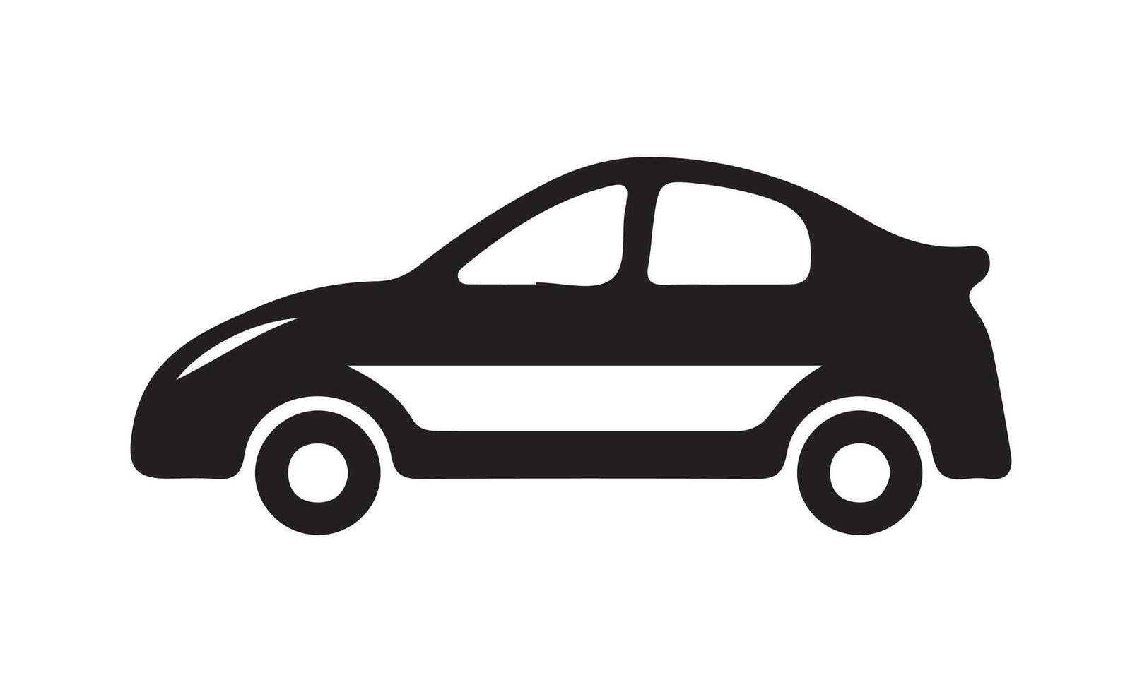 Car silhouette on a white background. Vehicle icon vector
