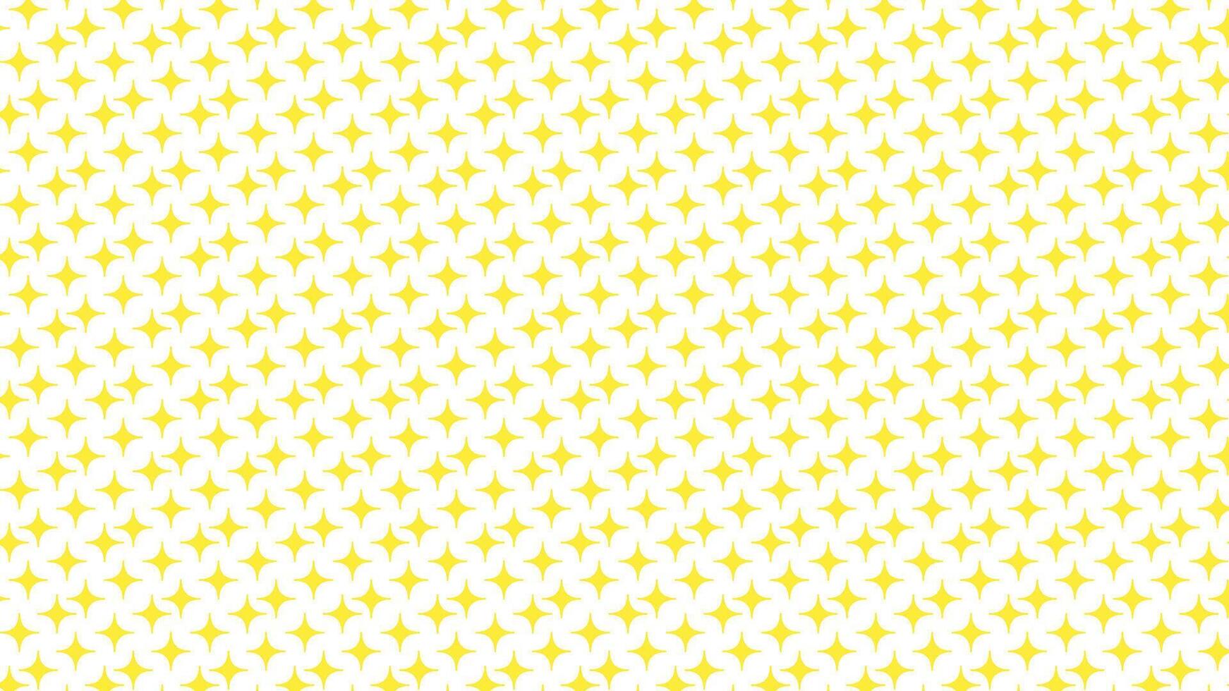 Bright Yellow Star Pattern on a White Background vector