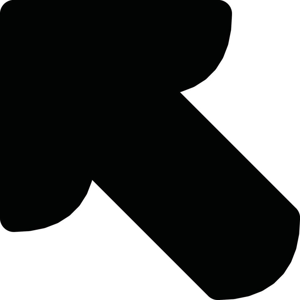 Black Arrow Pointing Upward on White Isolated Background vector