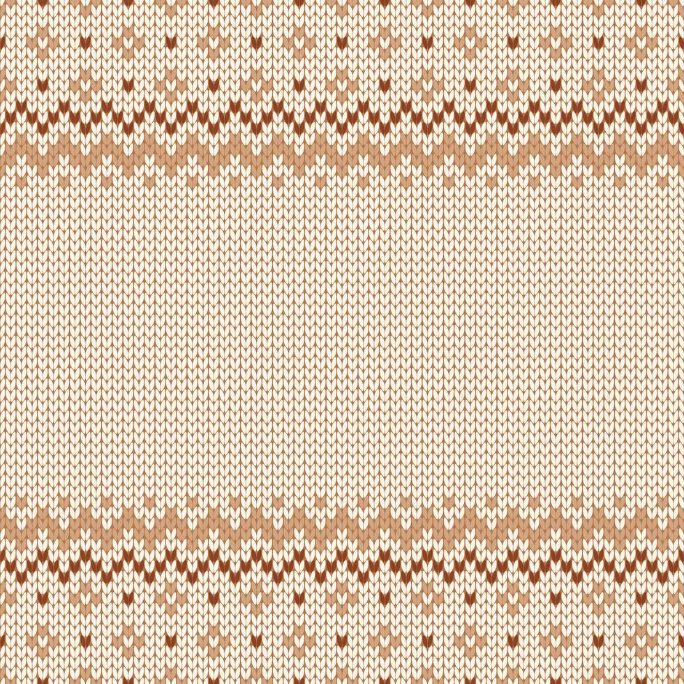 Knitwear texture. Template with empty place for text. Traditional seasonal seamless background for holiday design. Winter knitted wool sweater pattern vector