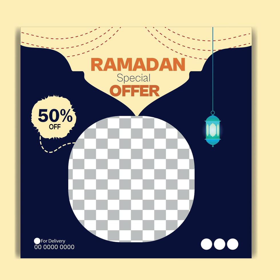 Ramadan Kareem Special Sale Social Media Post design vector