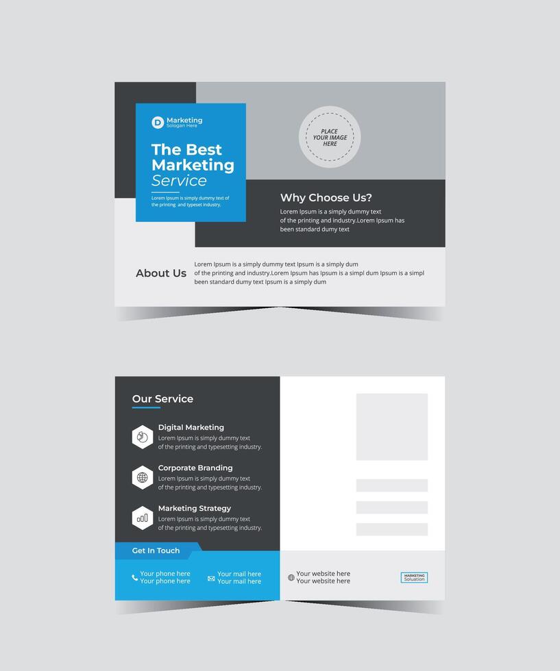 Business post card design vector