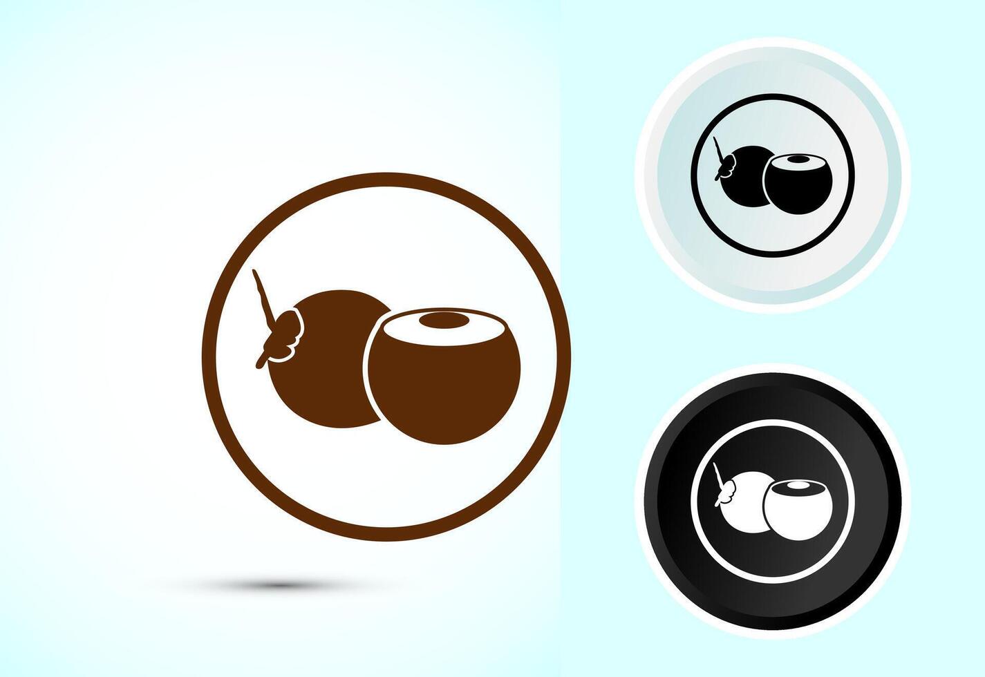 Coconut fruit icon design illustration vector