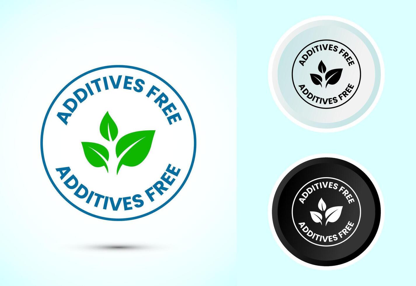Additives free icon design illustration. Color black and white vector