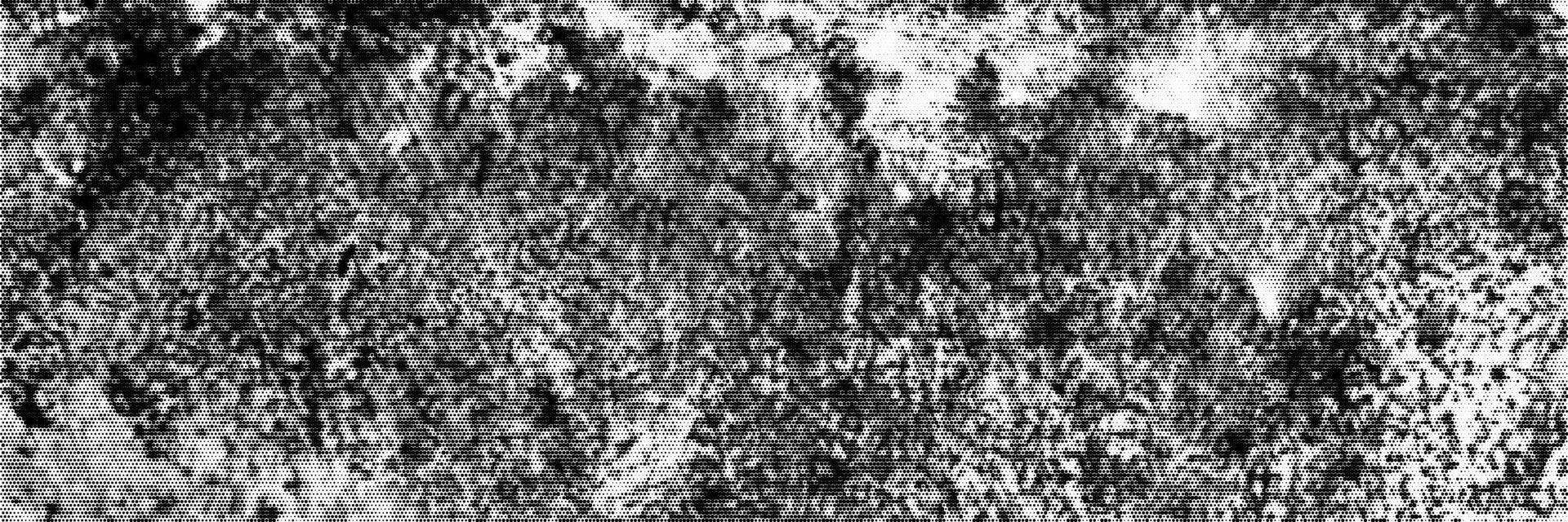 Monochrome metal texture with scratches and rust, displaying a unique halftone effect vector