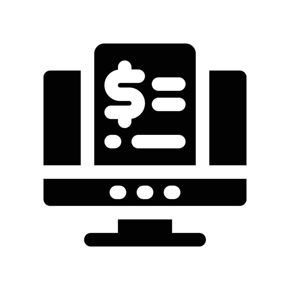 budgeting solid icon vector