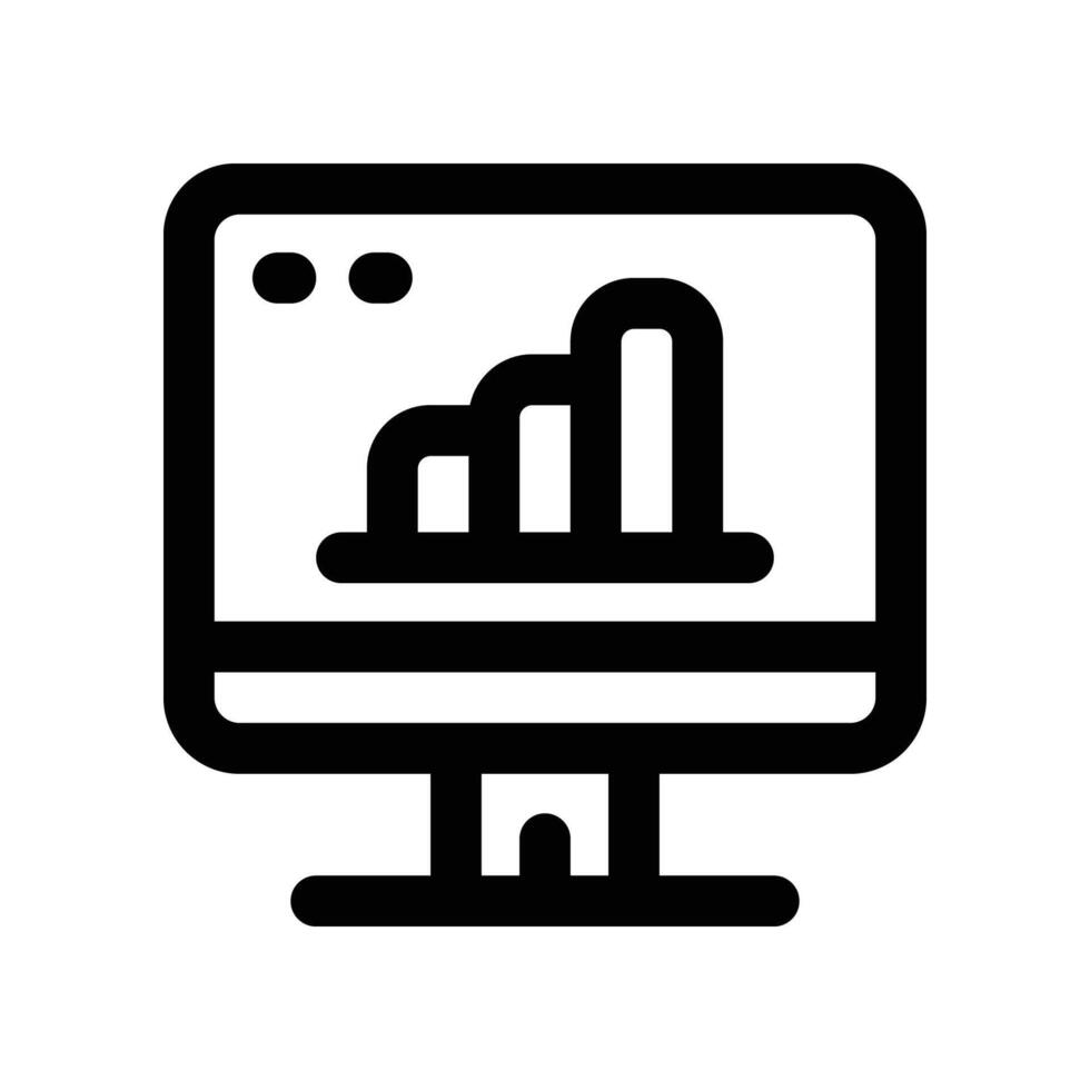 analysis line icon vector