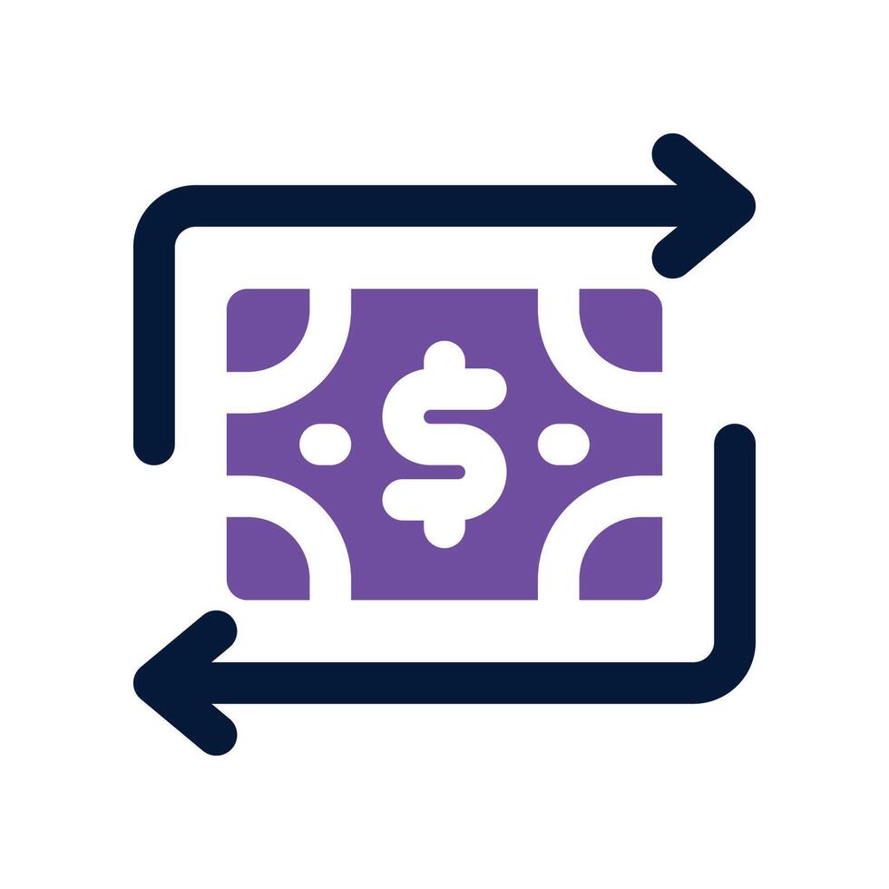 cash flow dual tone icon vector