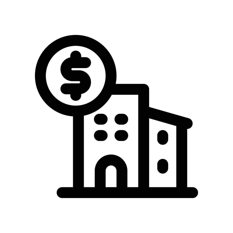 bank line icon vector