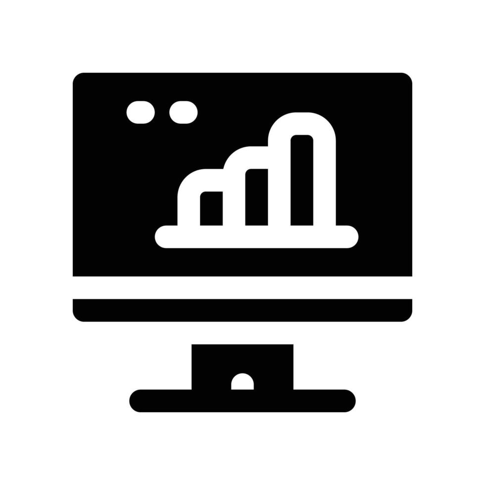 analysis solid icon vector