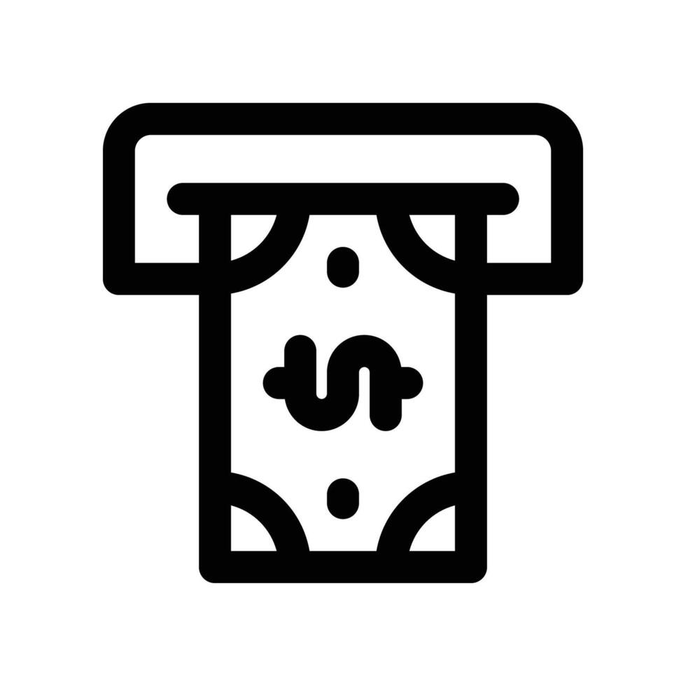 atm machine line icon vector
