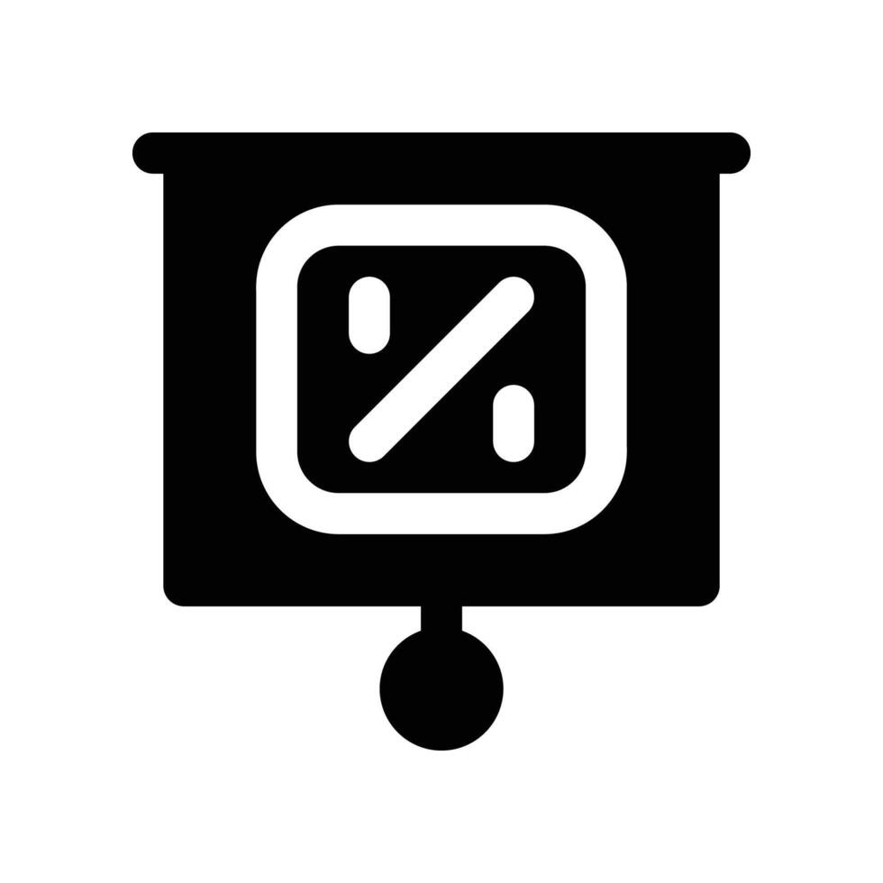 percentage solid icon vector