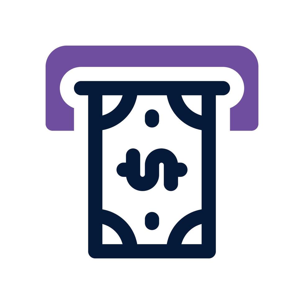 atm machine dual tone icon vector