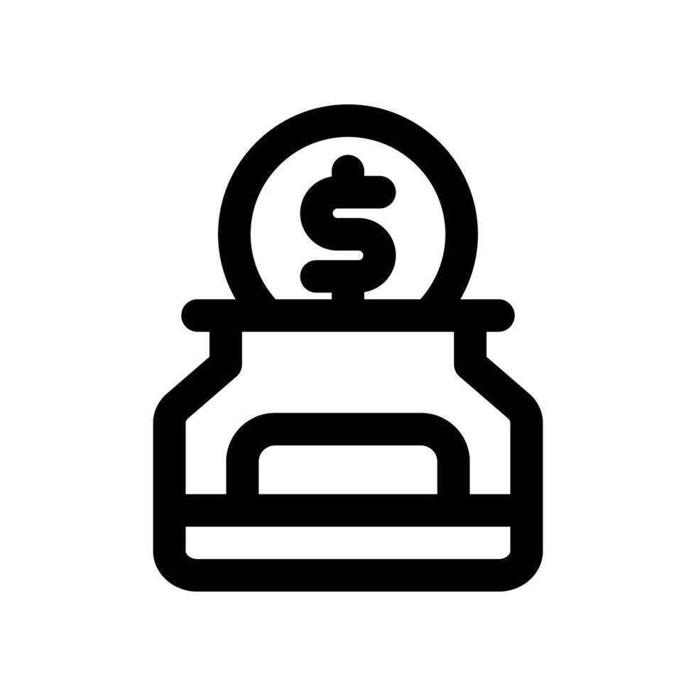donation line icon vector
