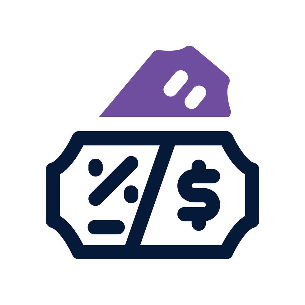 voucher dual tone icon vector