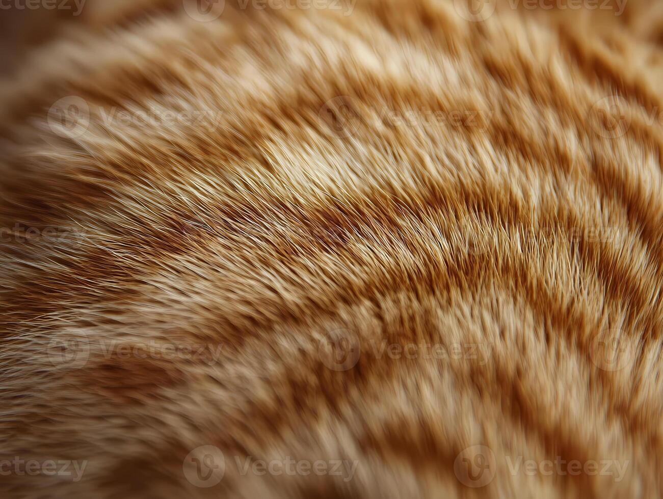 Close up of ginger cat fur, soft texture and warm tones photo