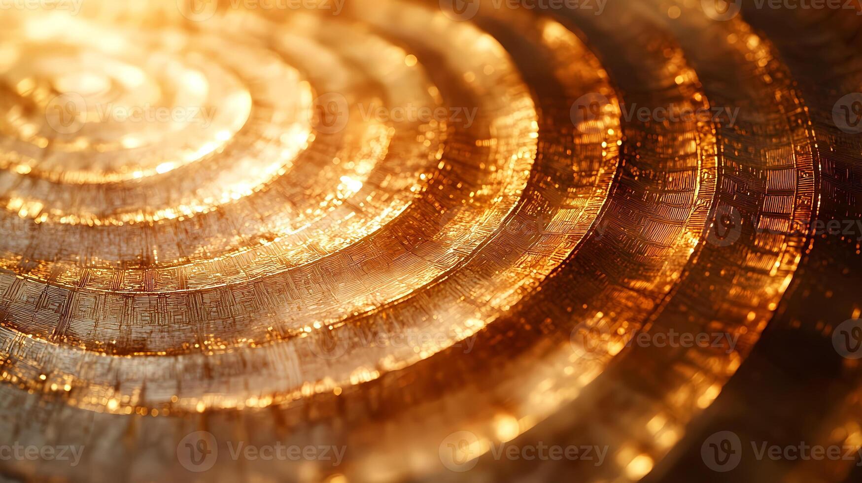 Golden concentric circles creating a stunning visual effect photo