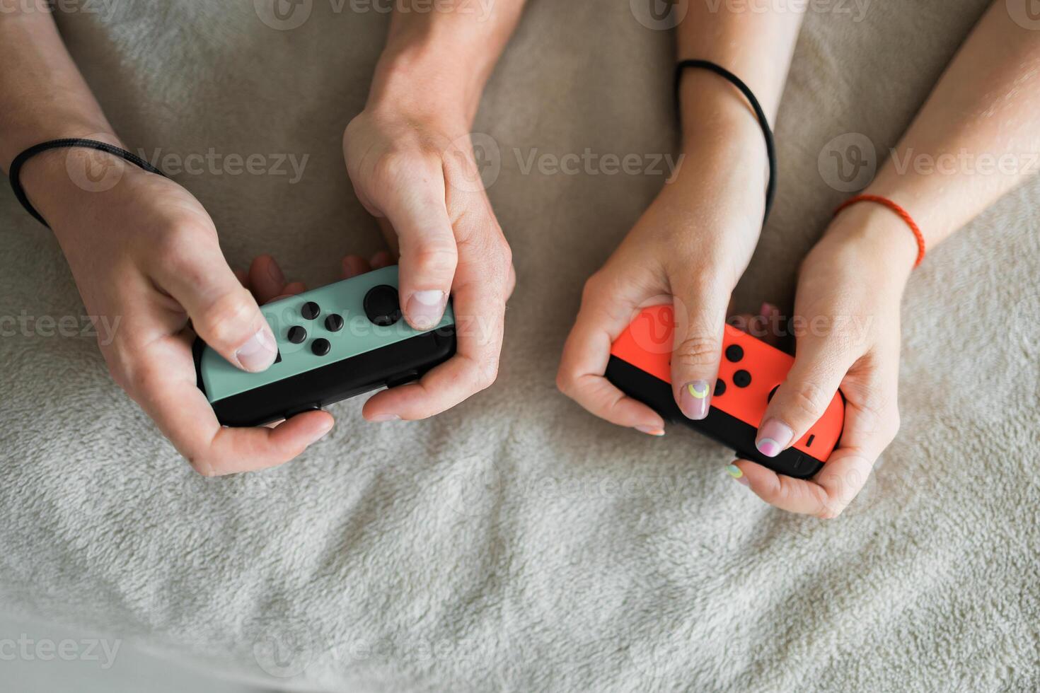 Hands using game controller. Playing games photo