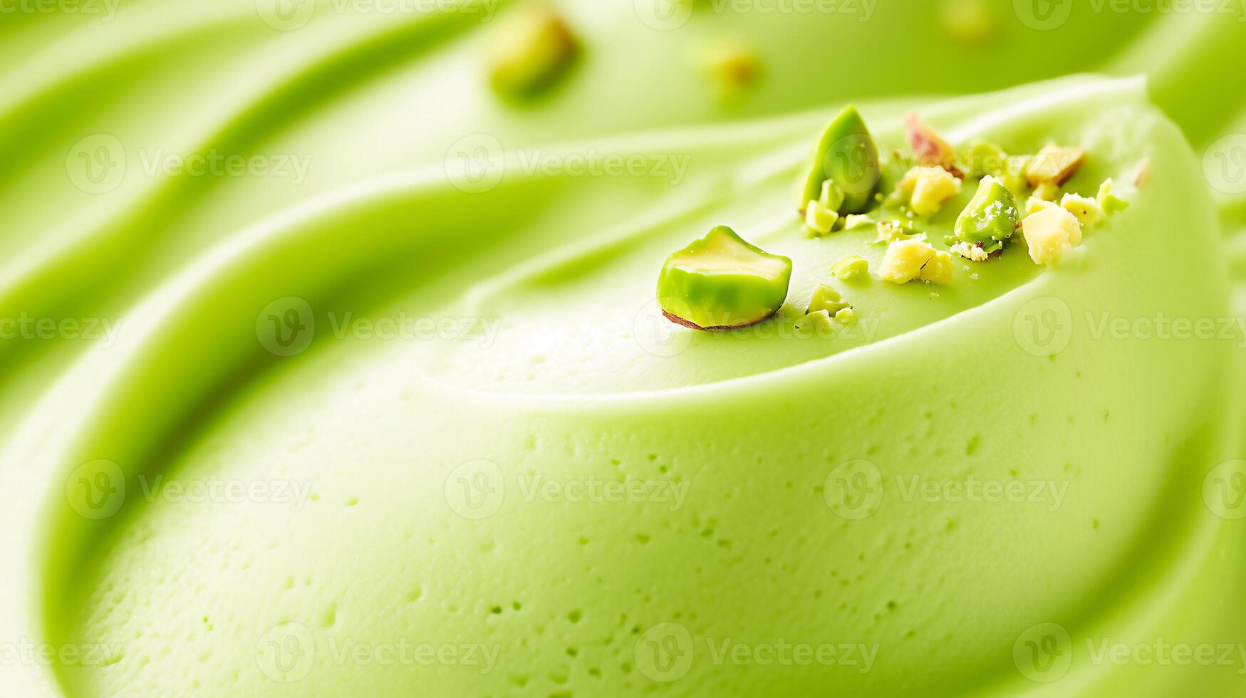 Dessert al pistacchio cremoso con frutta secca tritata e tocco verde vivace photo