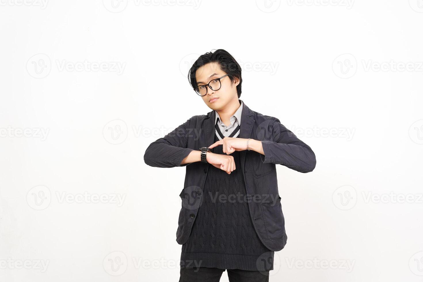 A man in glasses and a sweater making a heart photo