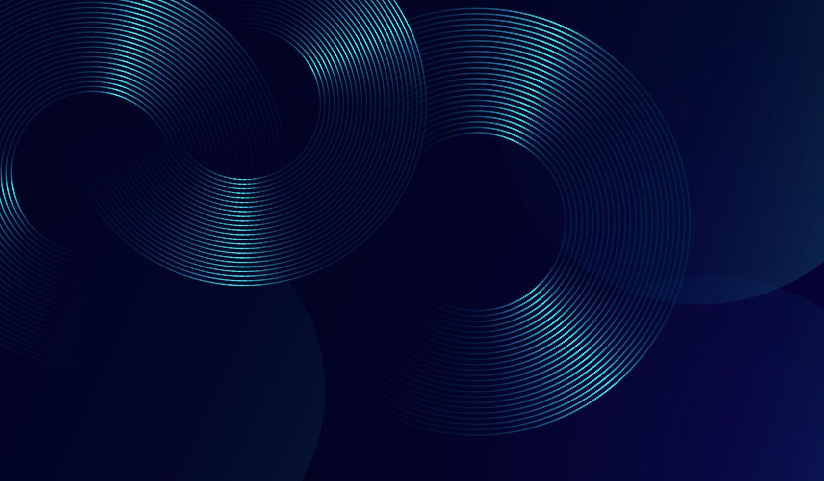 The smooth gradient background with depth and motion. A Futuristic technology concepts. A futuristic abstract design featuring interlocking circular wave patterns in glowing blue tones. vector