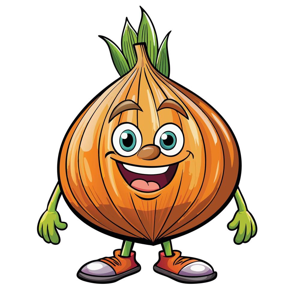 Cartoon onion character vector