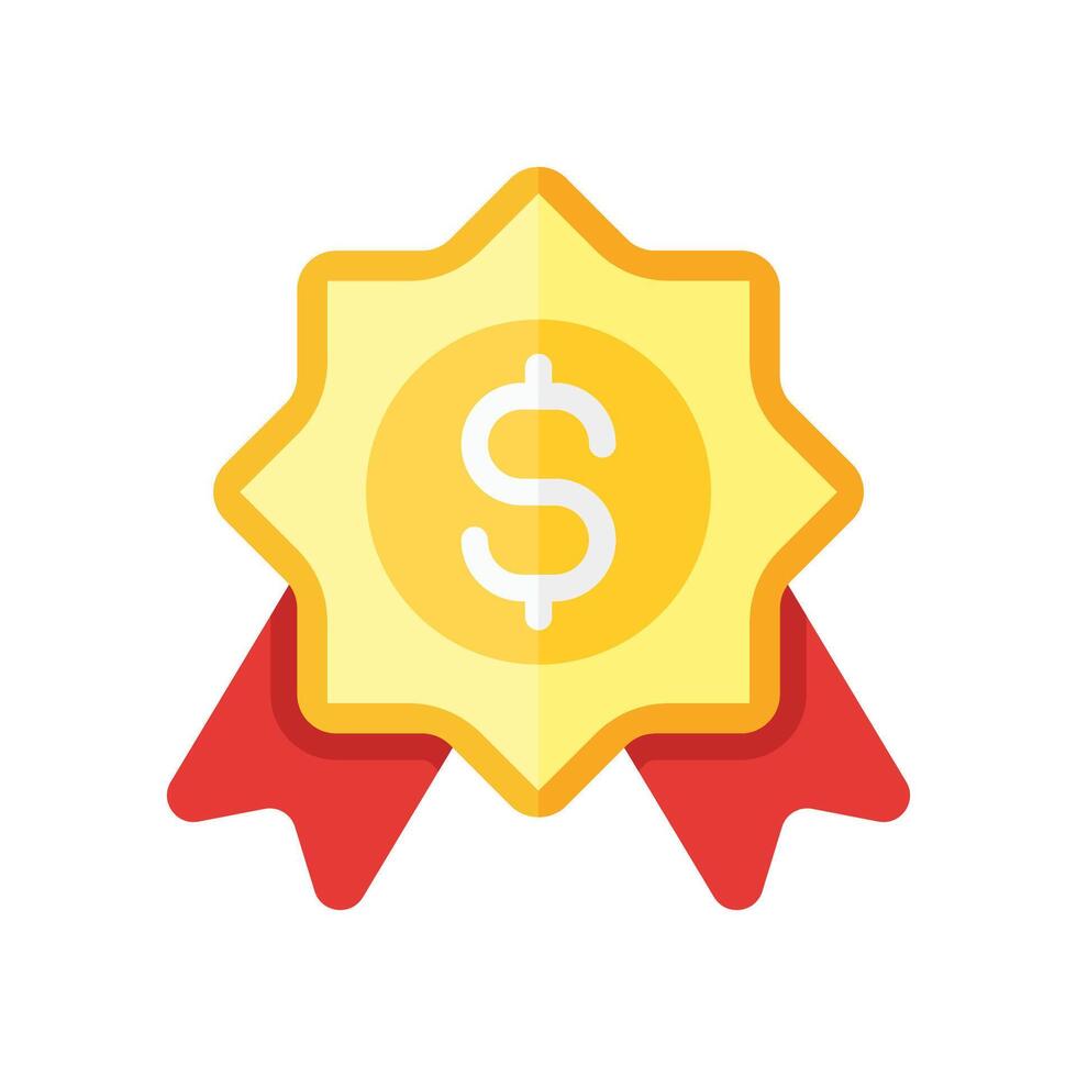 Business badge icon color simple vector