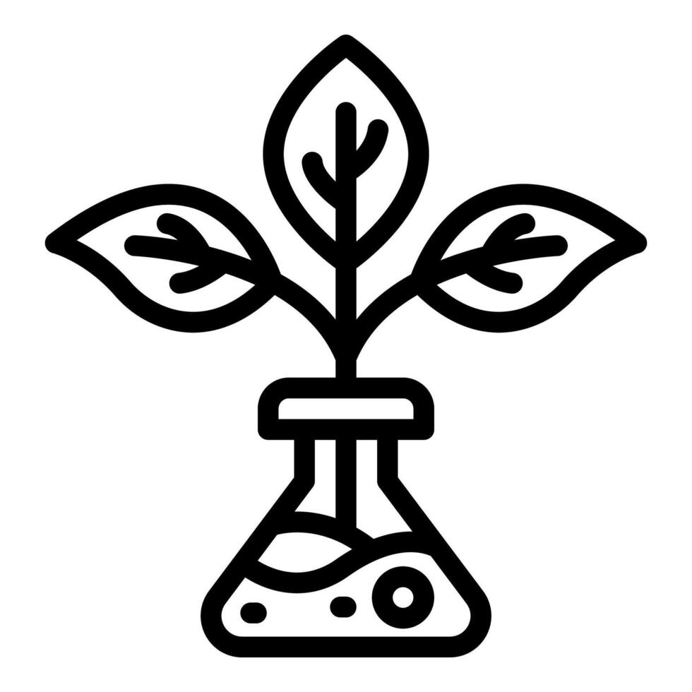 Flask icon simple line vector