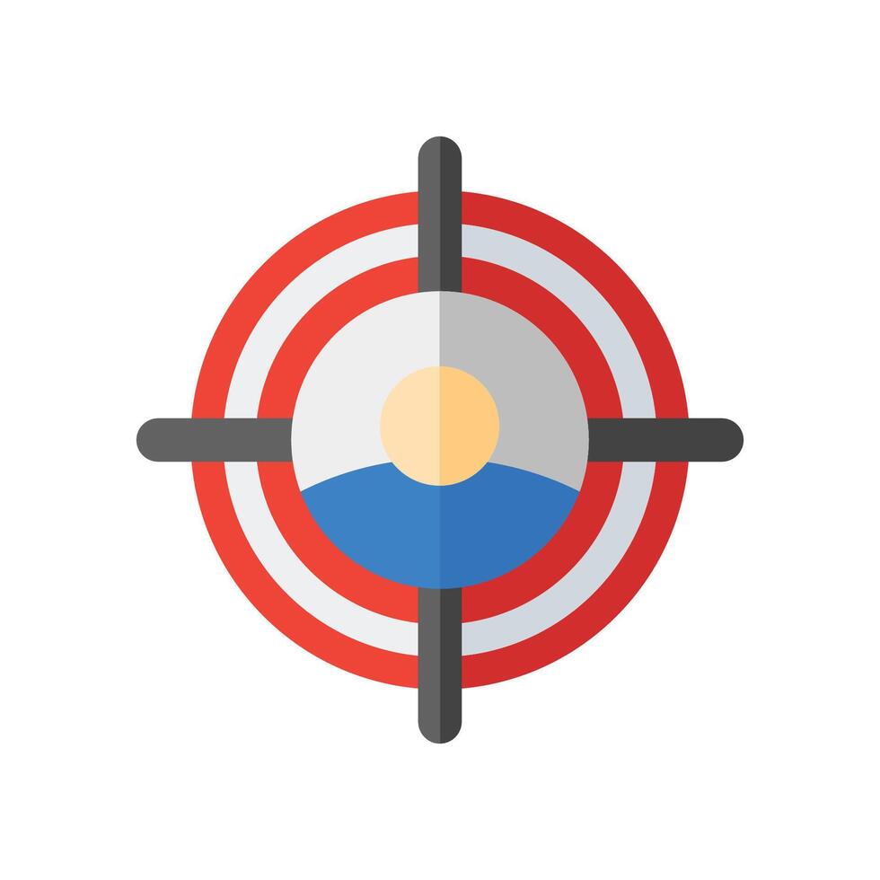 Business target audience icon color simple vector