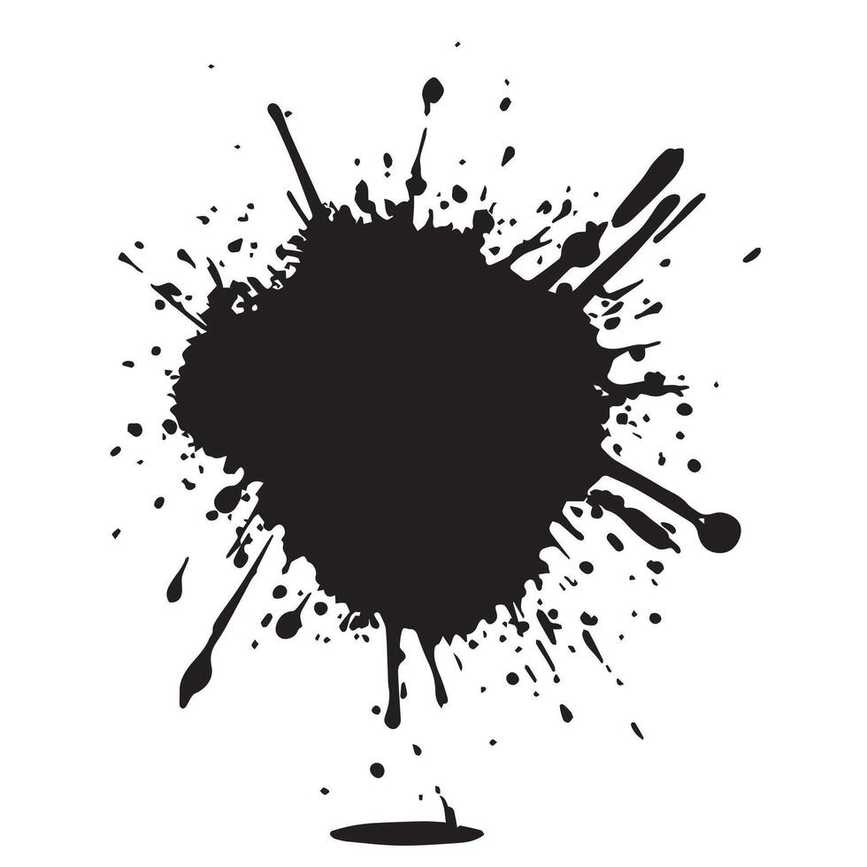 Ink Splatter and Paint Drips Illustration vector