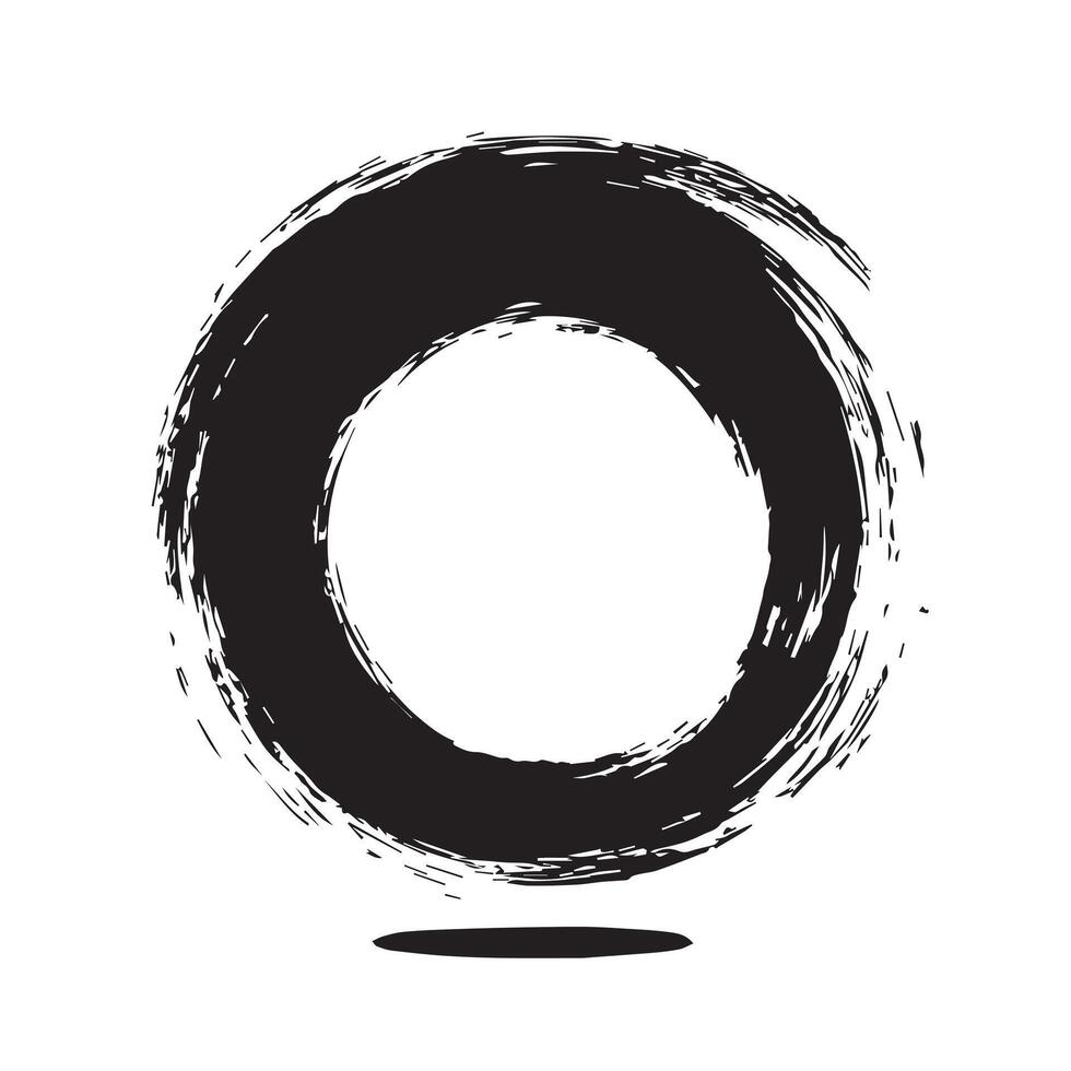 Traditional Enso Brush Stroke Design vector