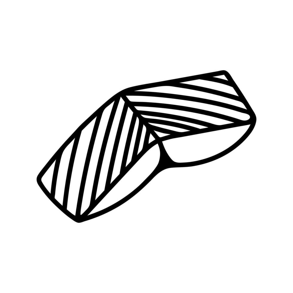 Doodle illustration of fried salmon. Fish cooking food for healthy menu vector