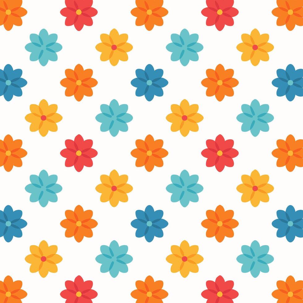 Colorful flowers on a white background vector
