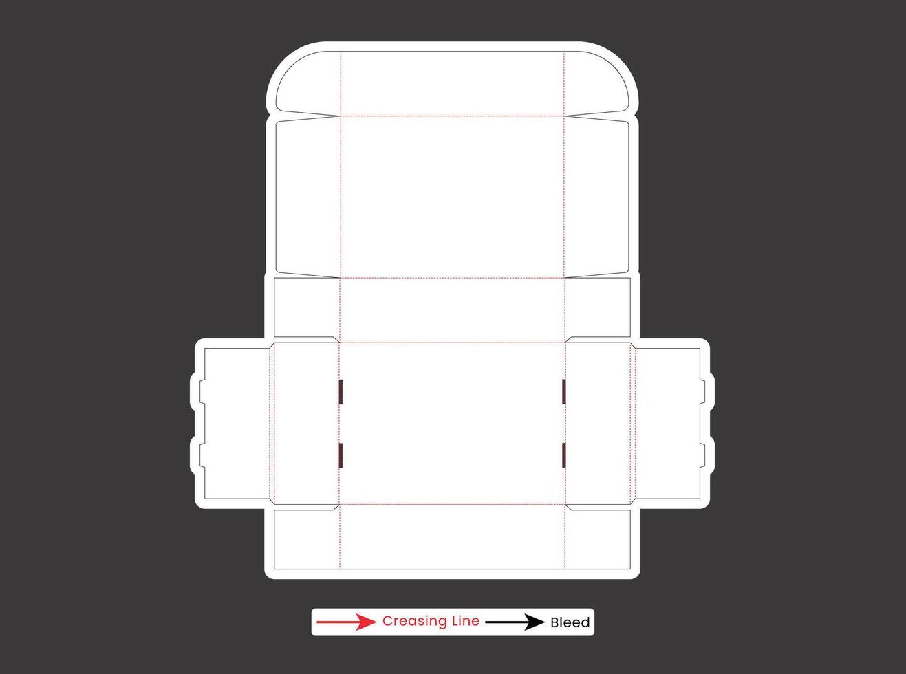 Mailer Box Die-Cut Template Precision for Perfect Packaging vector