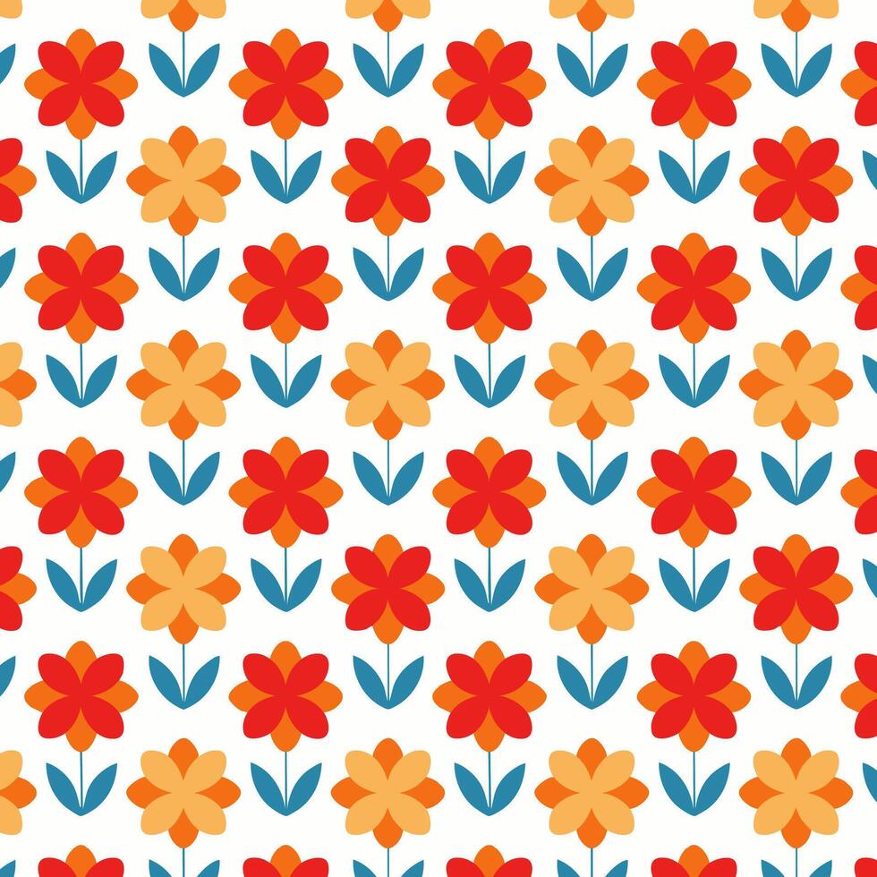 A pattern with flowers on a white background vector