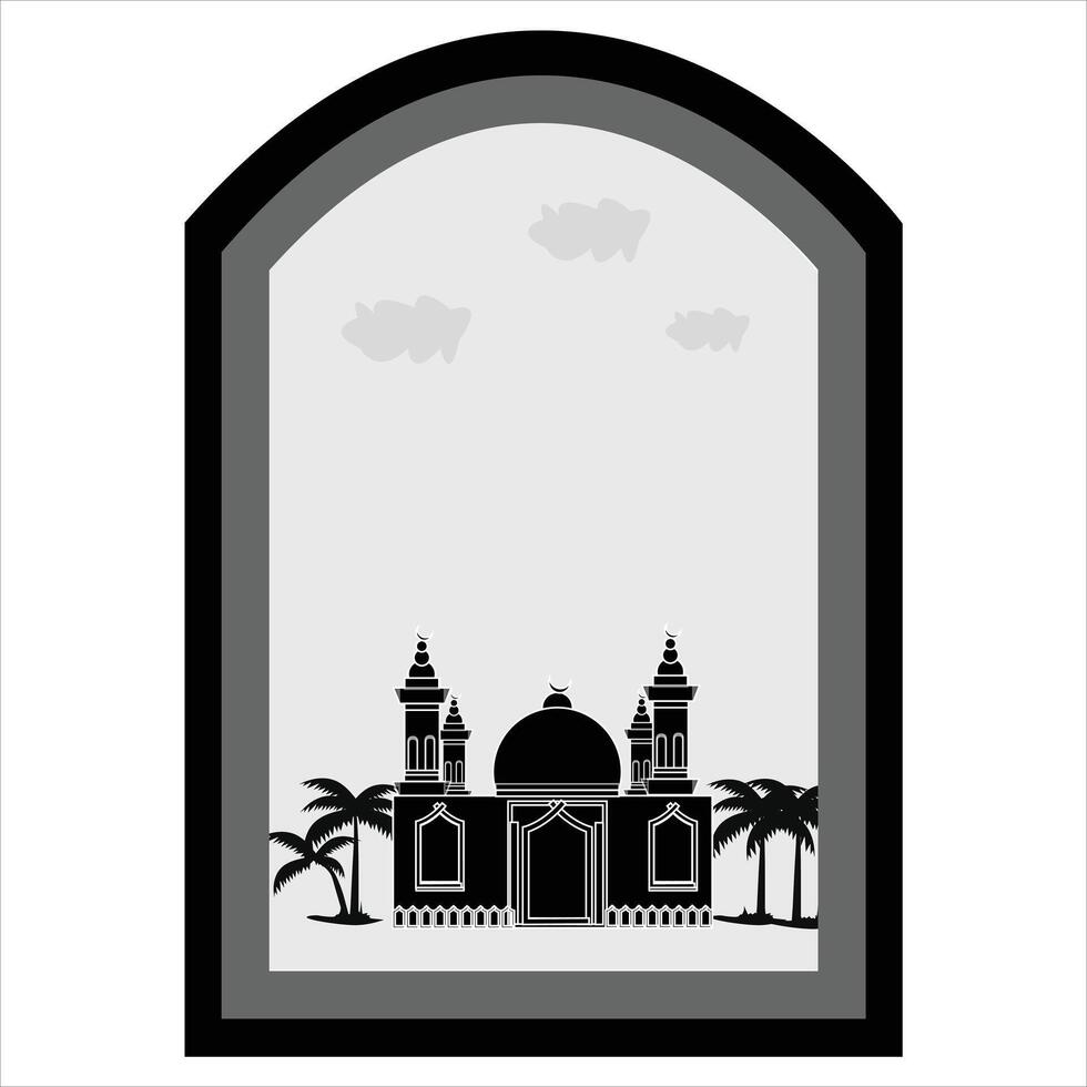 mosque Illustration on white background vector