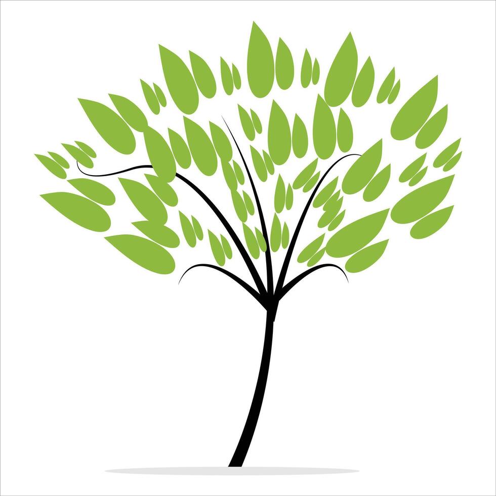 Tree and leaf Illustration vector
