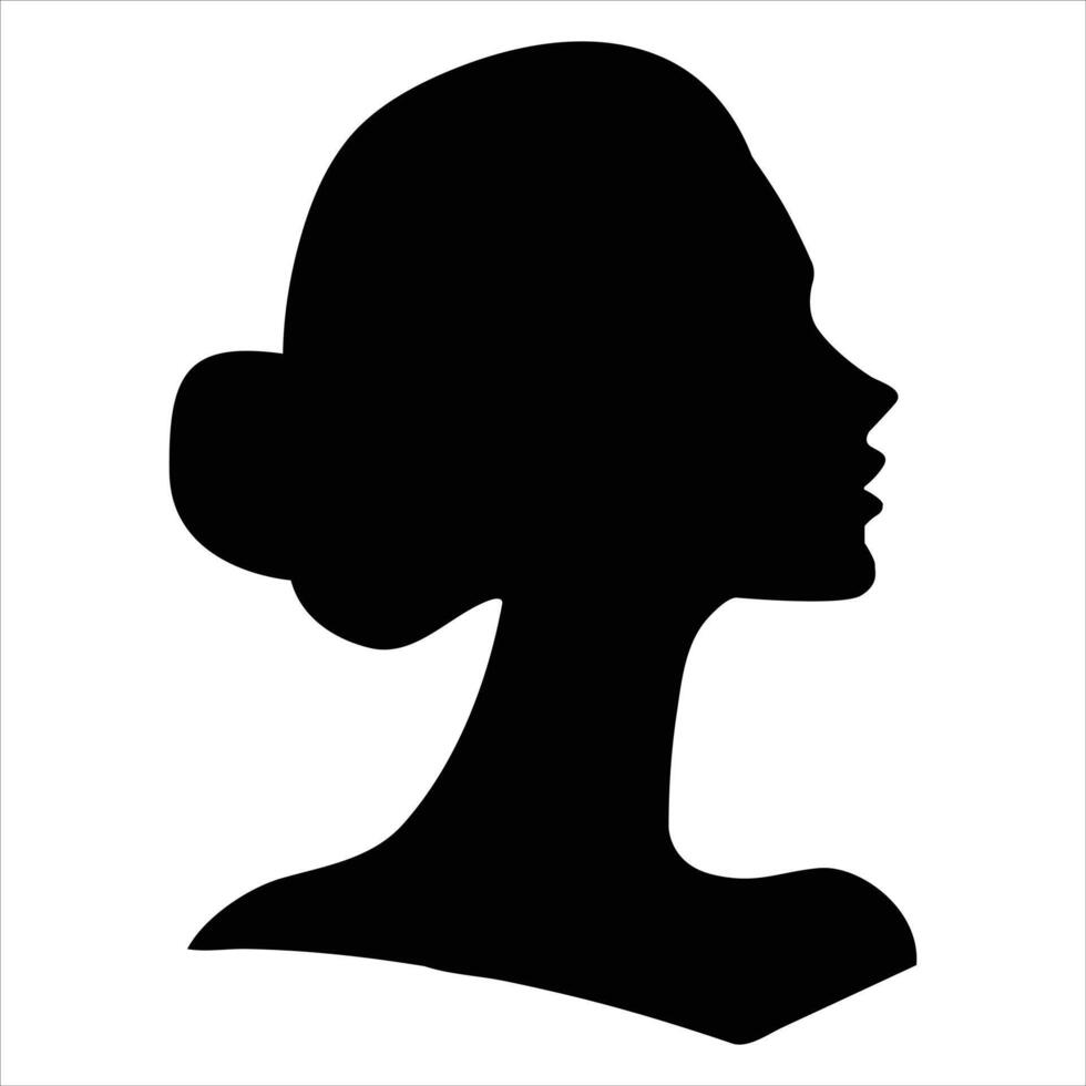 women cameo silhouette Illustration vector