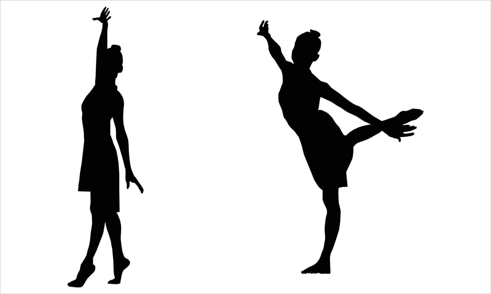 Dancer girl silhouette Illustration vector