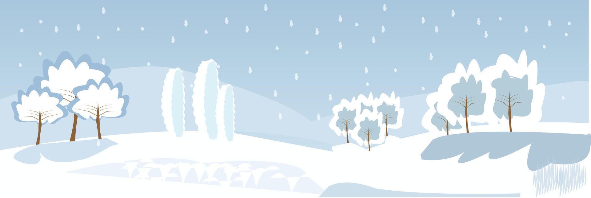 Beautiful winter nature Illustration vector
