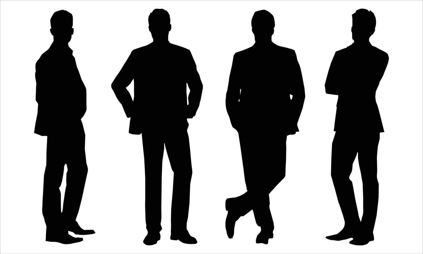 man silhouettes icon Illustration on white background vector