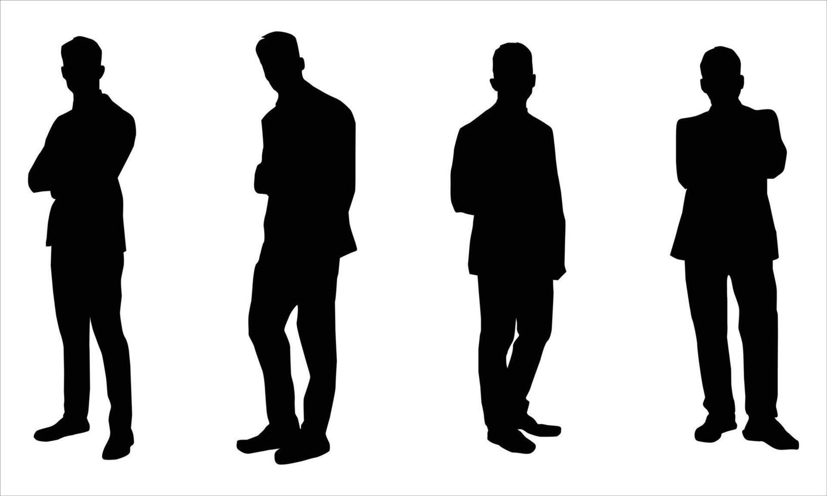 Man silhouette icon set Illustration vector