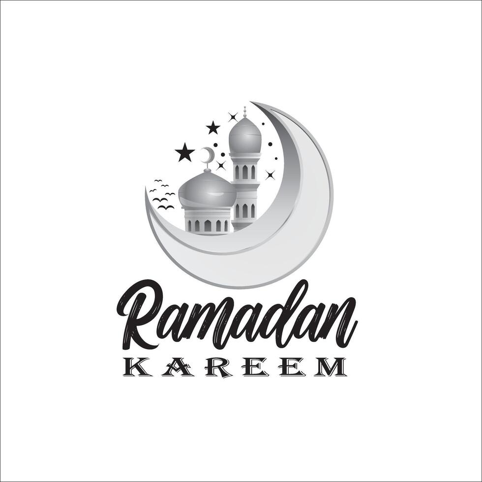 Ramadan kareem ifter mahfil logo design image icon element vector