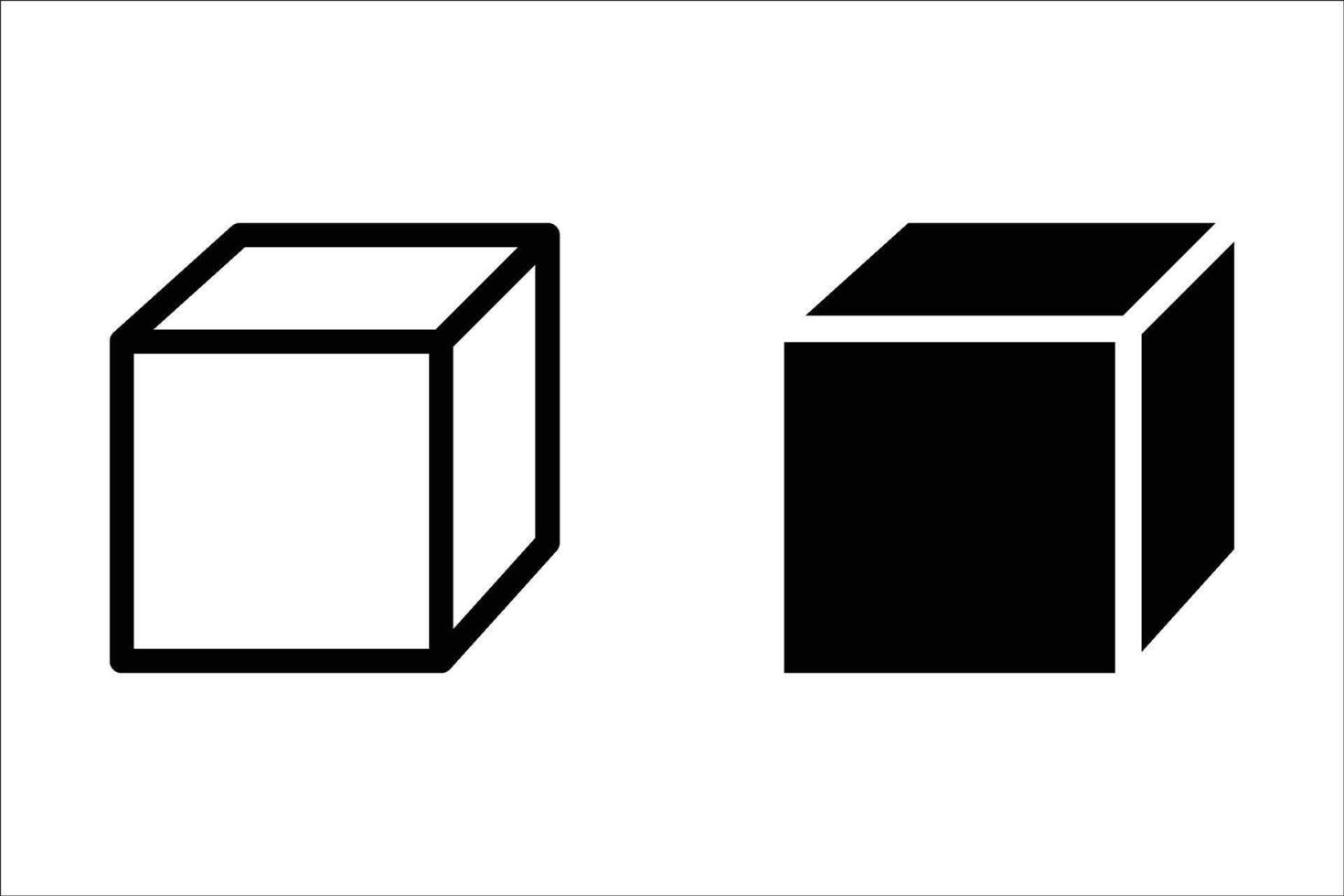 Cube icon set. box sign. illustration vector